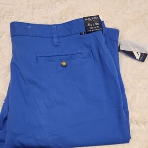Nautica Men's Vibrant Blue Chinos